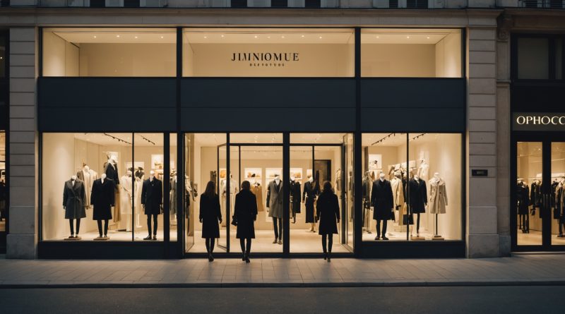 Façade d'un magasin de prêt-à-porter en centre-ville