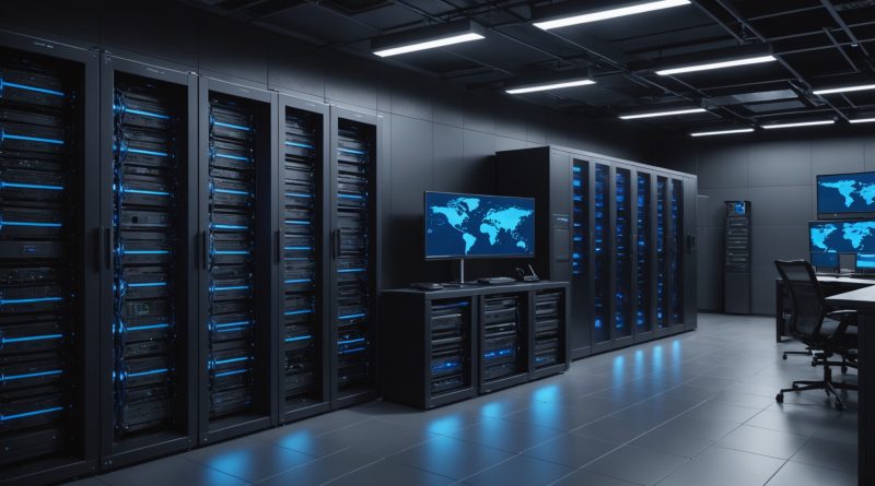 Infrastructure GPU souveraine pour la cybersécurité, salle serveurs