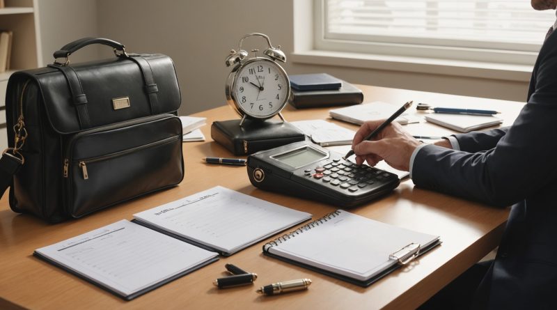 Scène de bureau professionnelle illustrant l'organisation du temps de travail à la rentrée scolaire