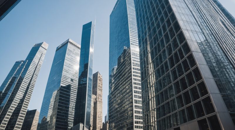 Tour de bureaux moderne symbolisant les resultats financiers des grandes entreprises francaises