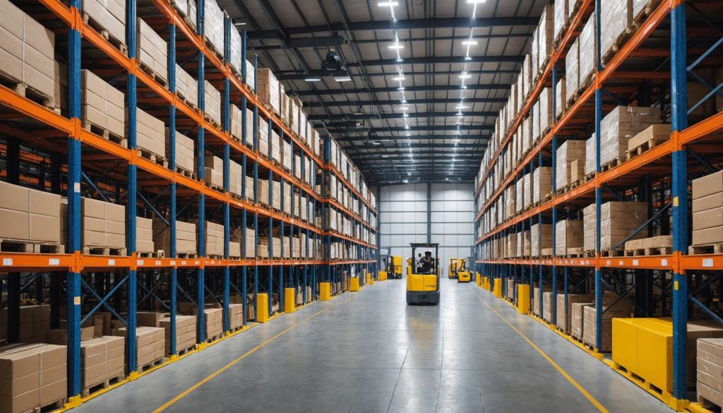Entrepôt logistique moderne symbolisant les résultats semestriels 2026 d'ID Logistics