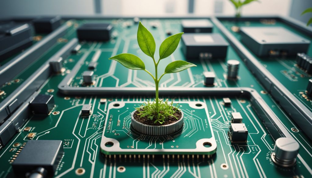 Illustration d'une jeune entreprise innovante à impact combinant recherche et impact social