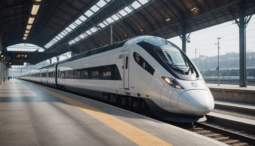 Train à grande vitesse moderne en gare, illustrant l'arrivée d'un nouvel opérateur ferroviaire privé en France